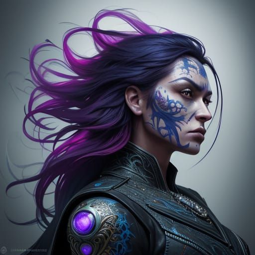 Hyperrealistic Concept Art of Sandra in Vivid Splash Art Sty...