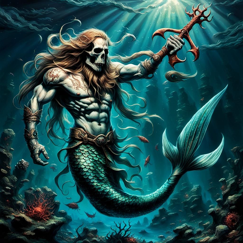 Death Metal Mermaid Album Cover Art