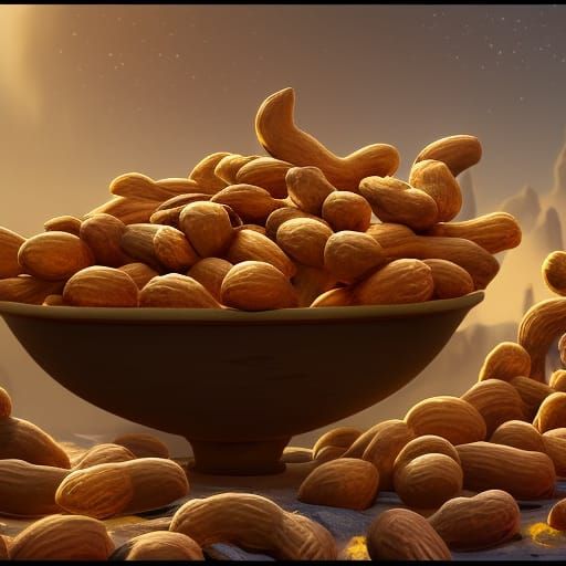 Fantastical Bowl of Peanuts: Detailed Matte Painting