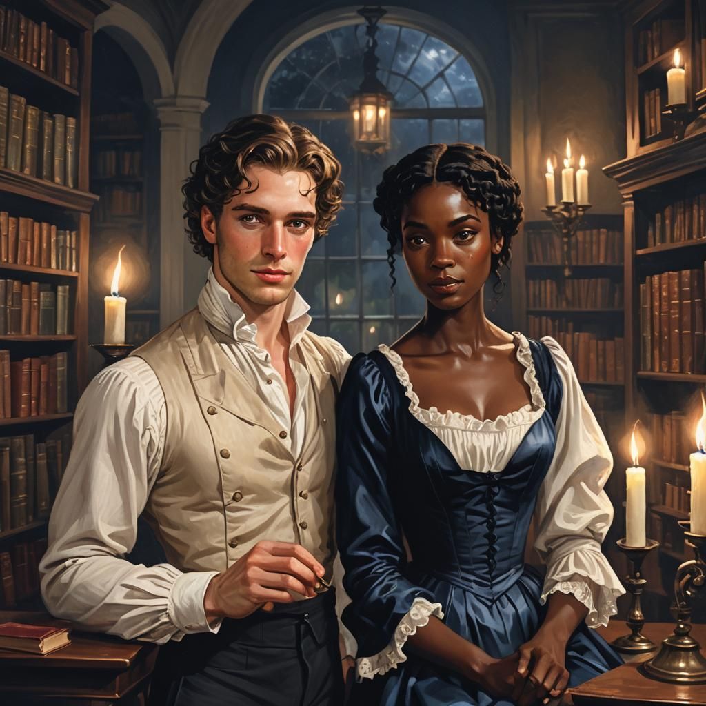 Romantic Encounter in Candlelight, Artgerm Style