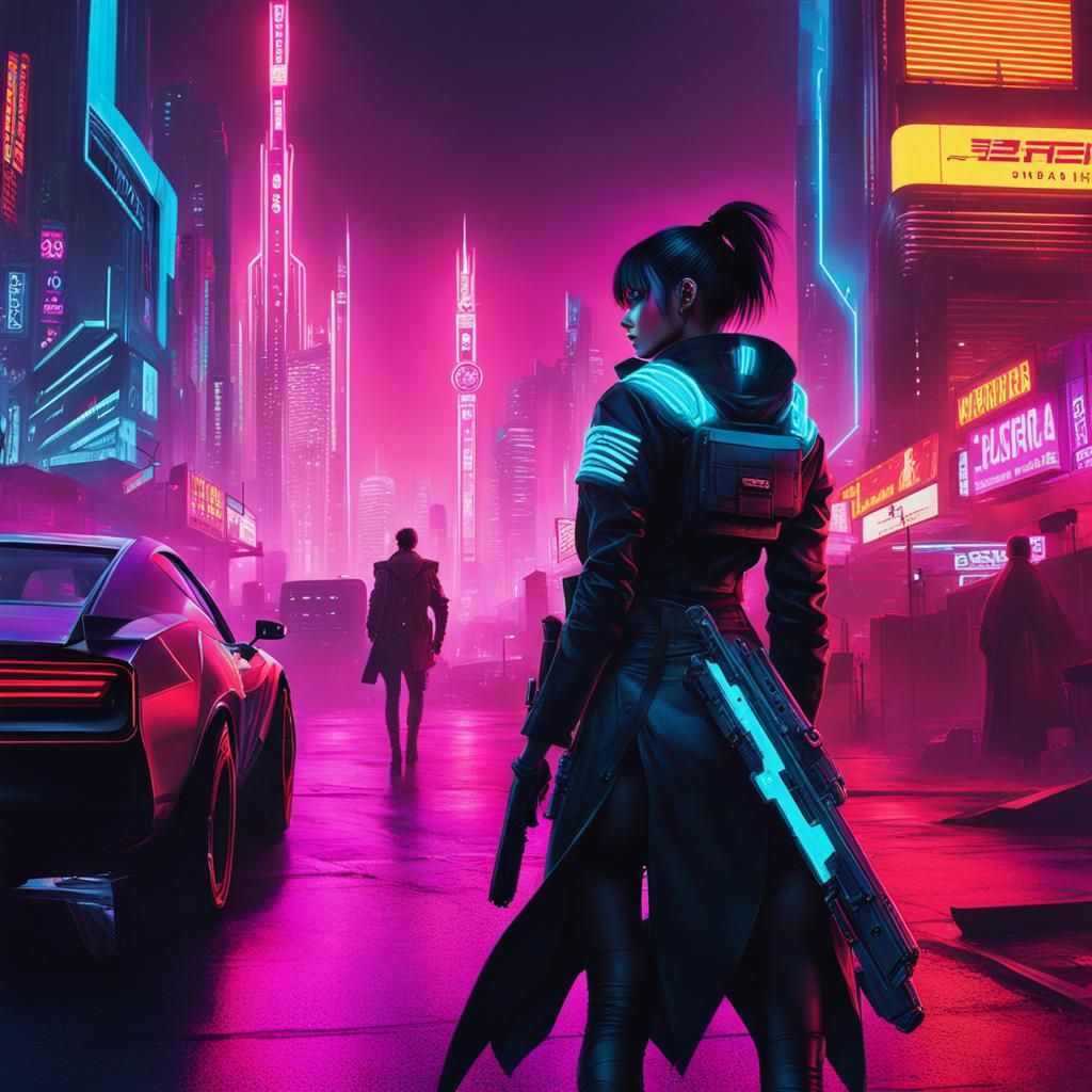 Cyberpunk Night City Guardian Angel
