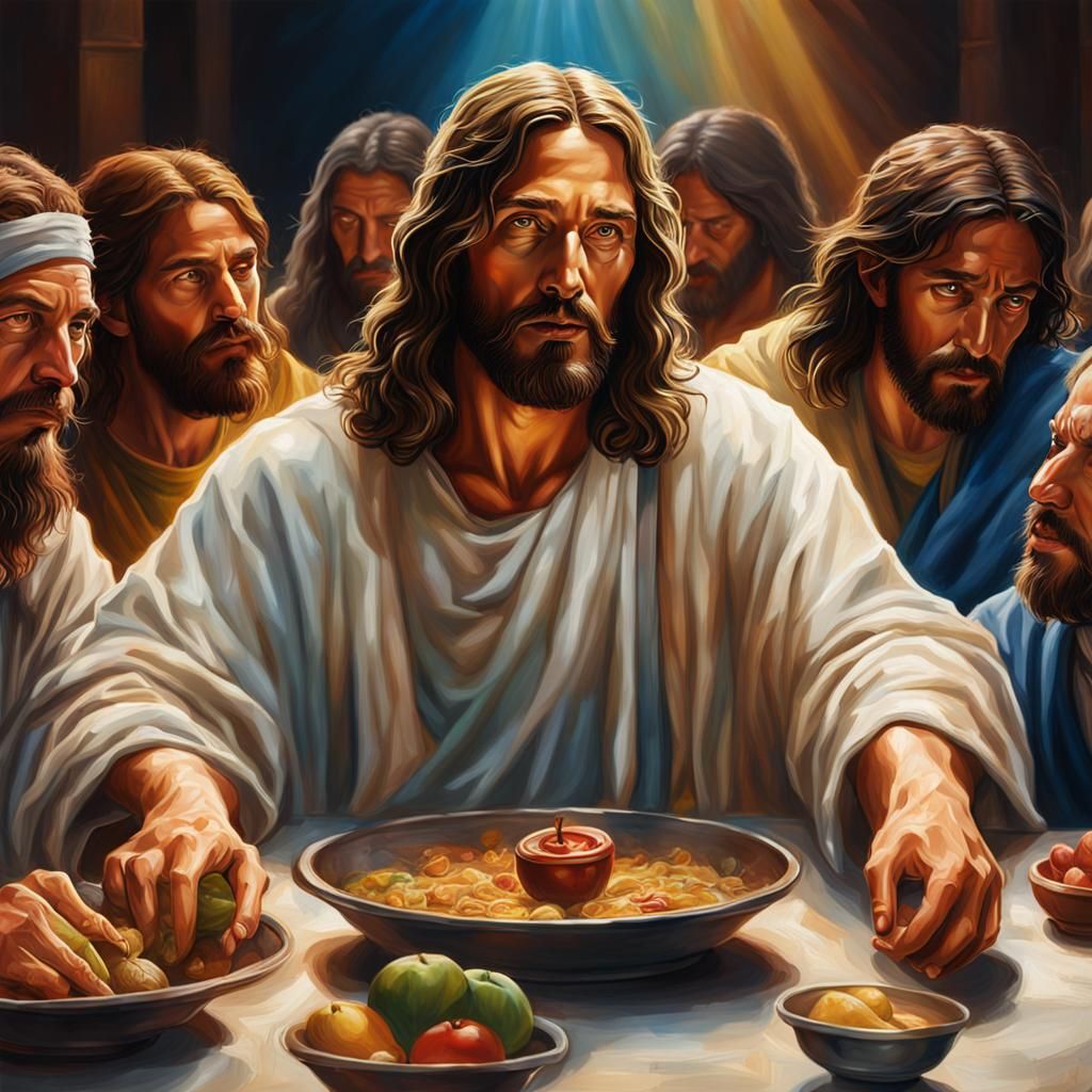 Hyperrealistic Last Supper Concept Art