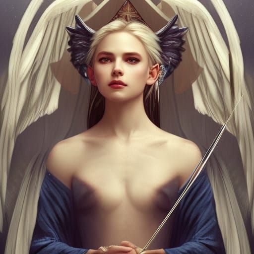 Star Angel Portrait in Hyperdetailed Digital Art Style