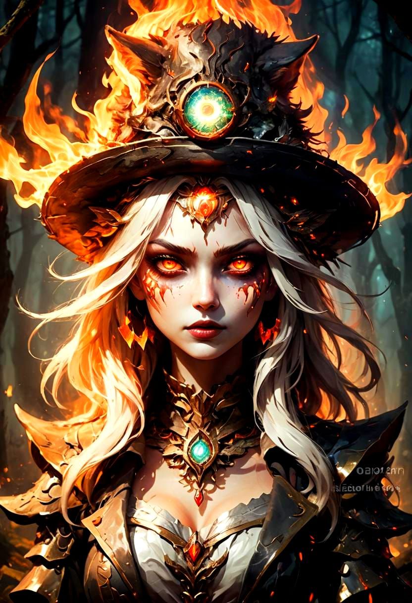 Intense Fire Eyes Portrait