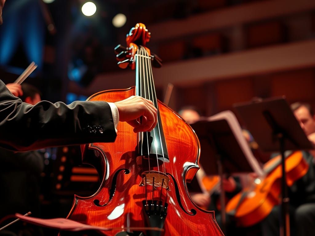 Double Exposed Concert Instrument in Vibrant Color
