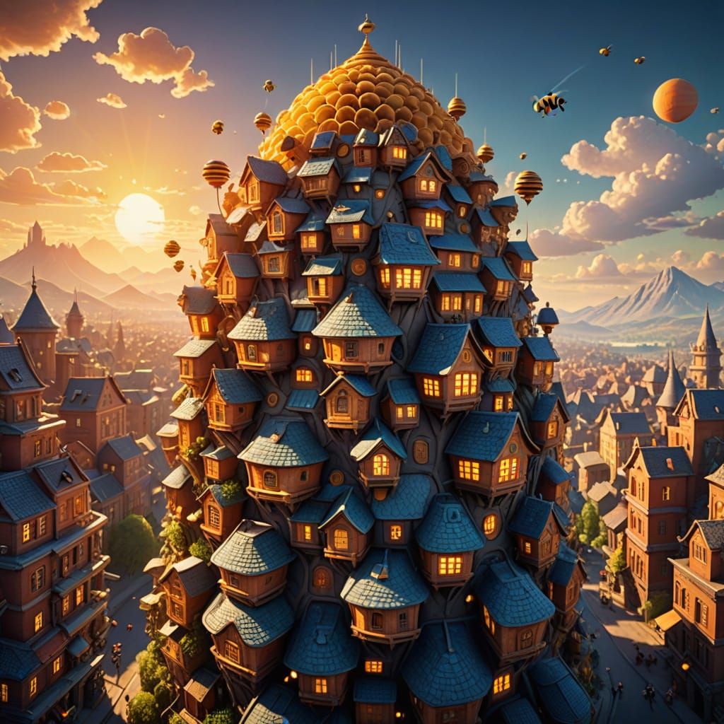 Bee Metropolis in Vibrant 3D