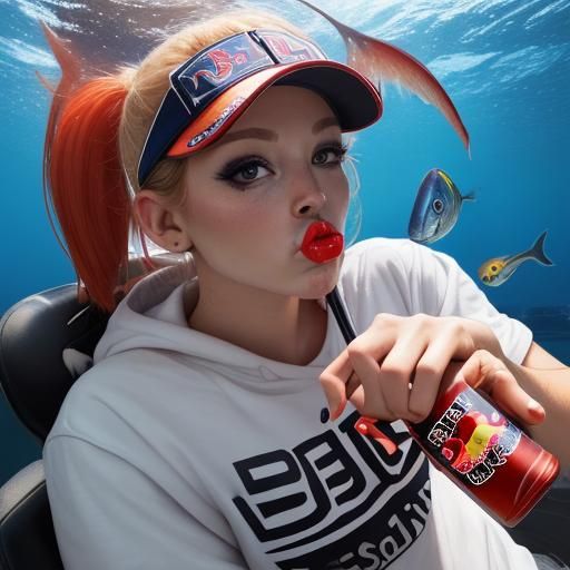 Red bull gives you fish lips
