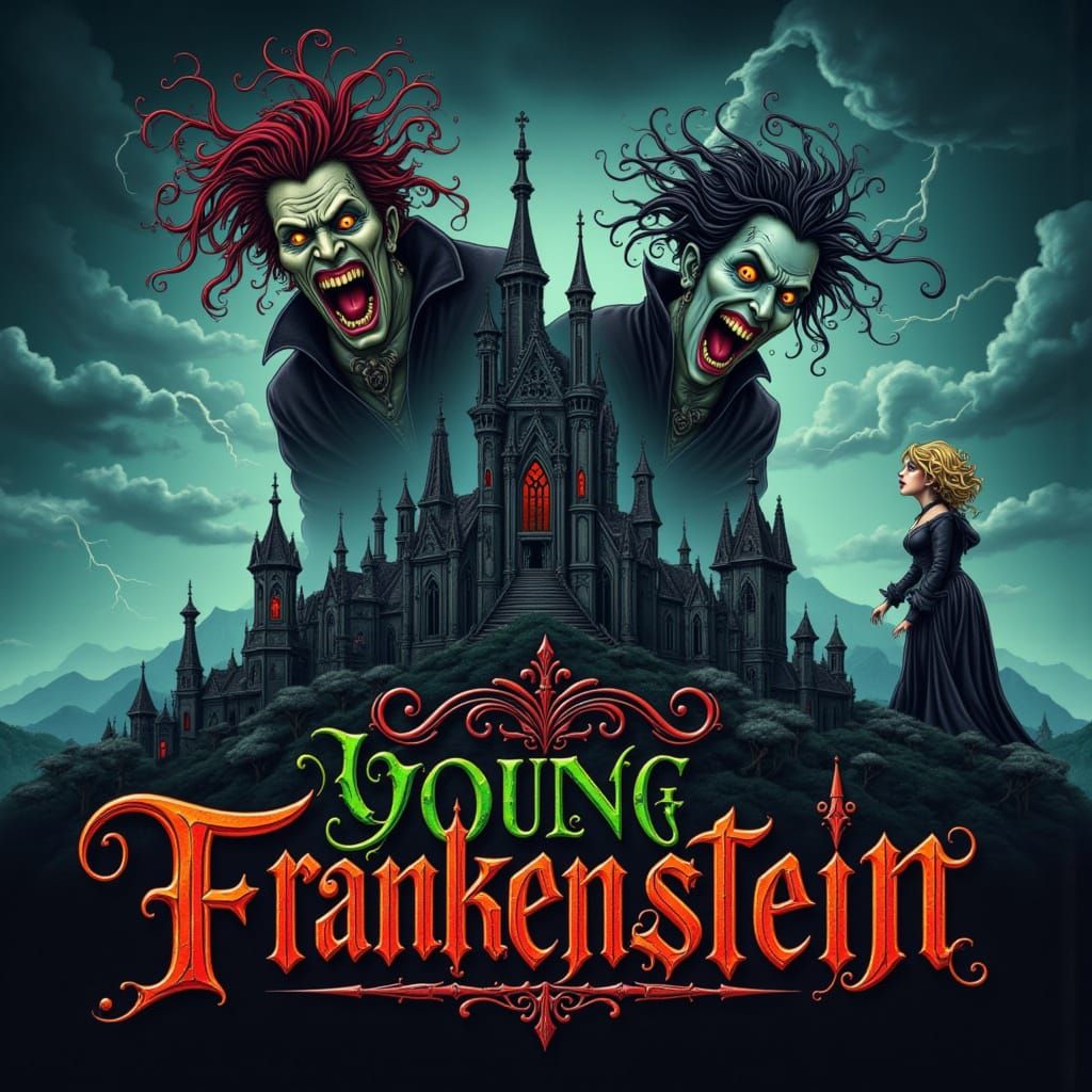 Vintage Movie Poster of Gothic Horror Comedy