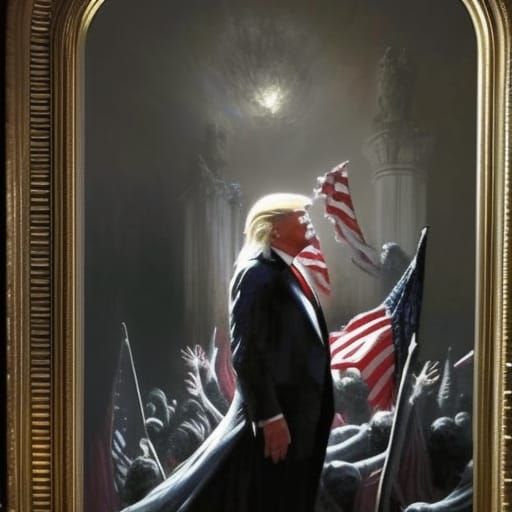 Donald Trump as Dark Horror Illustration