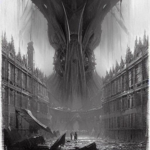 Eldritch Horror in Engraving Style