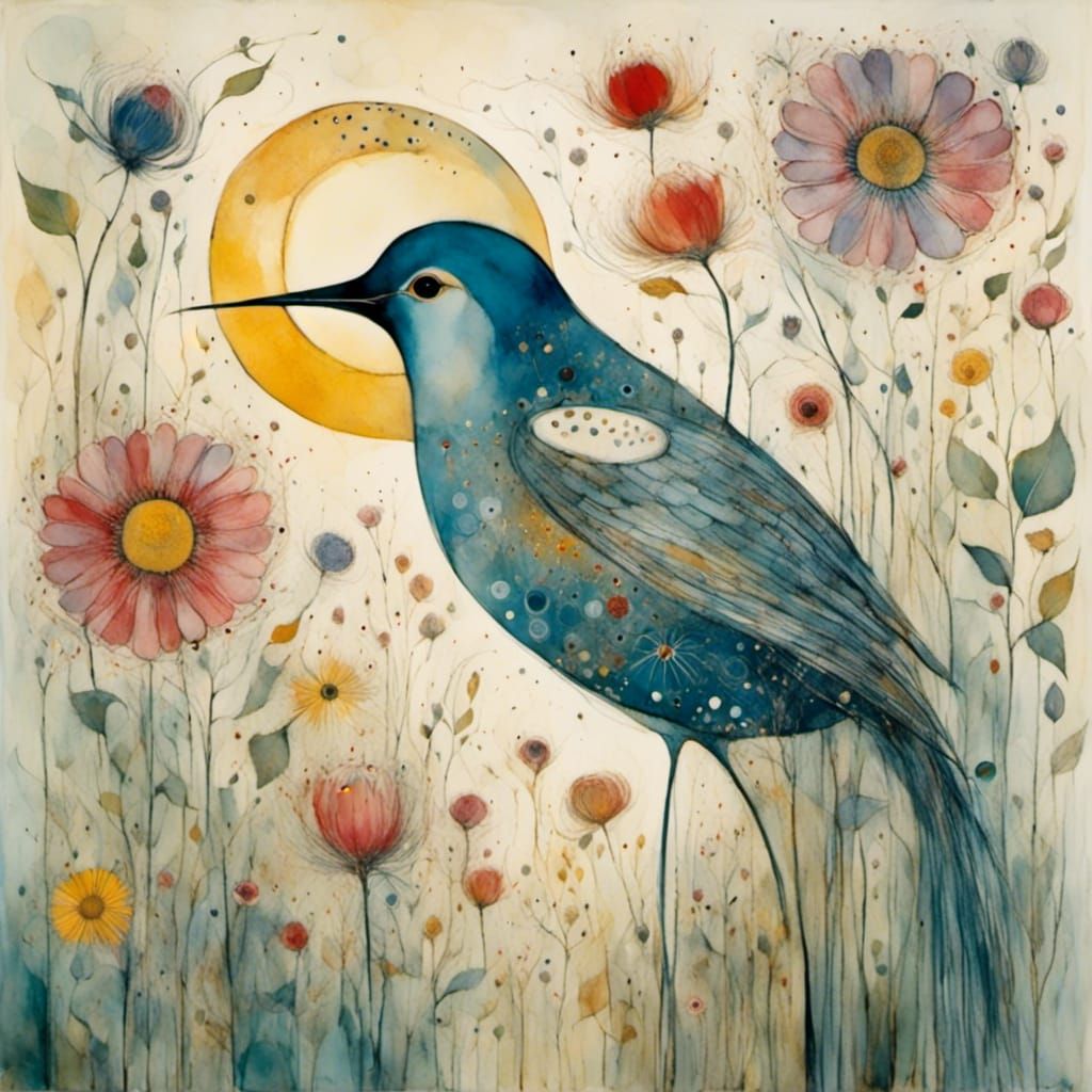 Whimsical Bird Art Inspired by Glasgow School