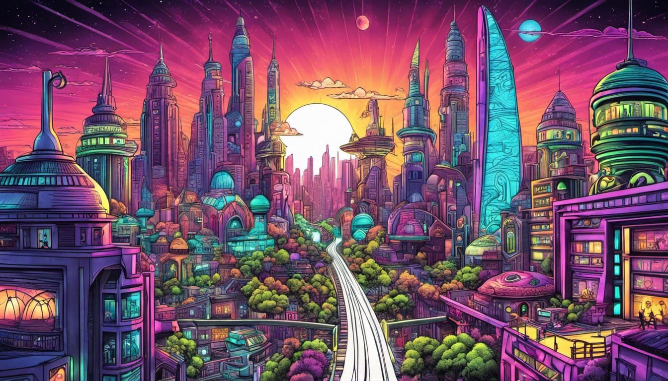 Maximalist Neon City