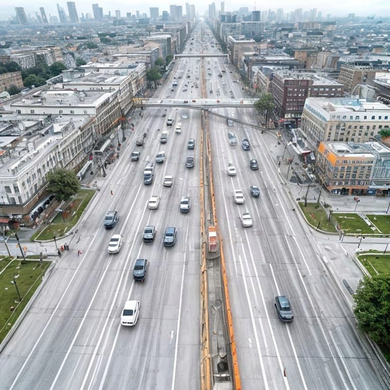 Cyber Techno AI on Foggy Street: Award-Winning Photography