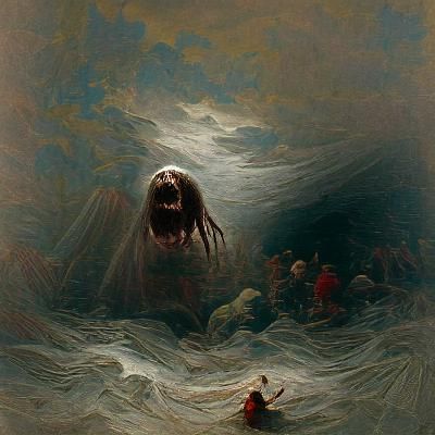 Visceral Fear in Dark Engraving Style