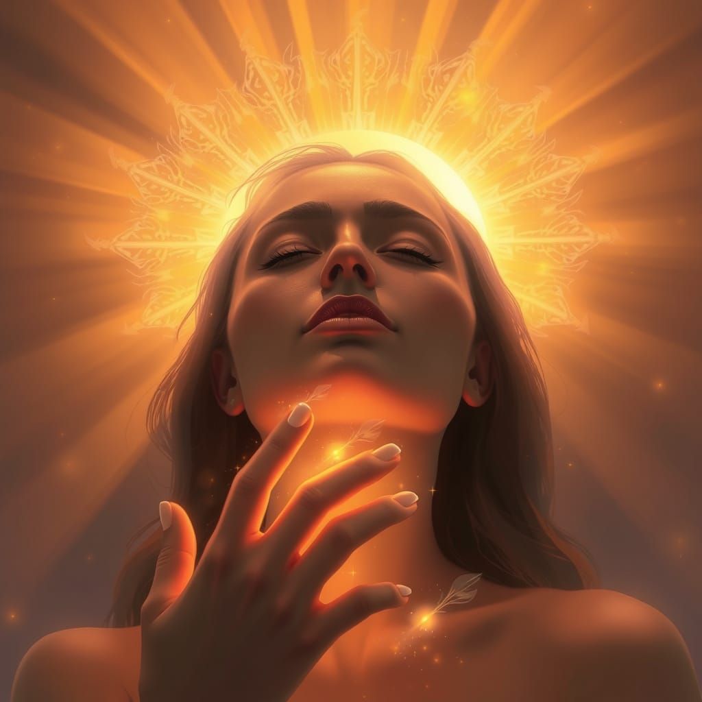 Ethereal Goddess Radiates Divine Light