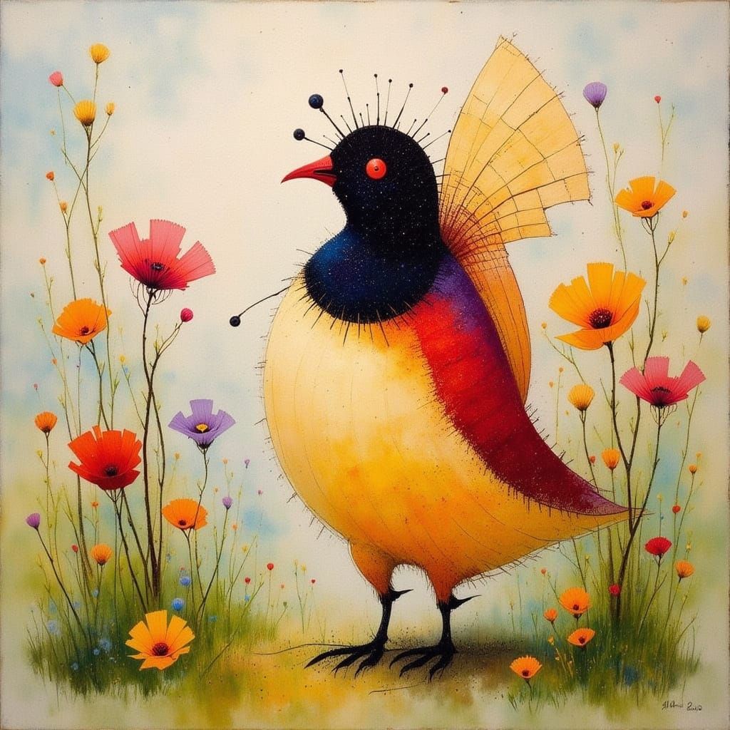 Surreal Earthly Landscape with Vibrant Colors and Whimsical ...