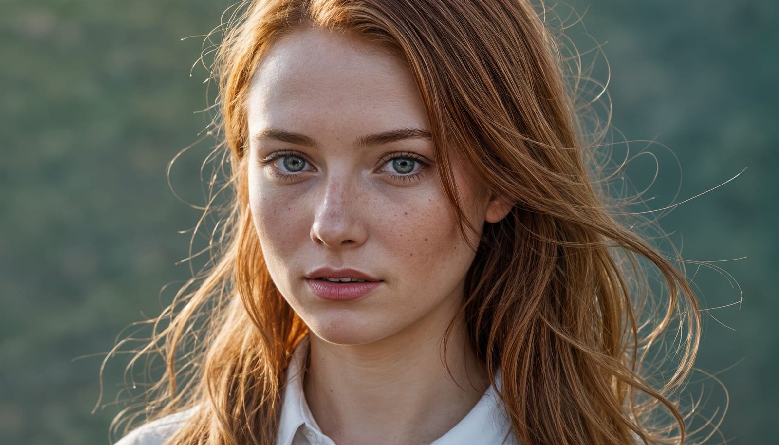Wild Redhead in Golden Hour Light
