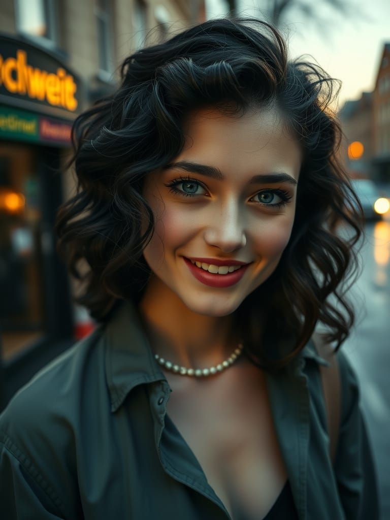 Gorgeous Welsh Woman in Soft Focus Monochrome Portrait