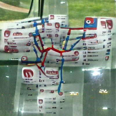 Modern Bus Network Schematic Map