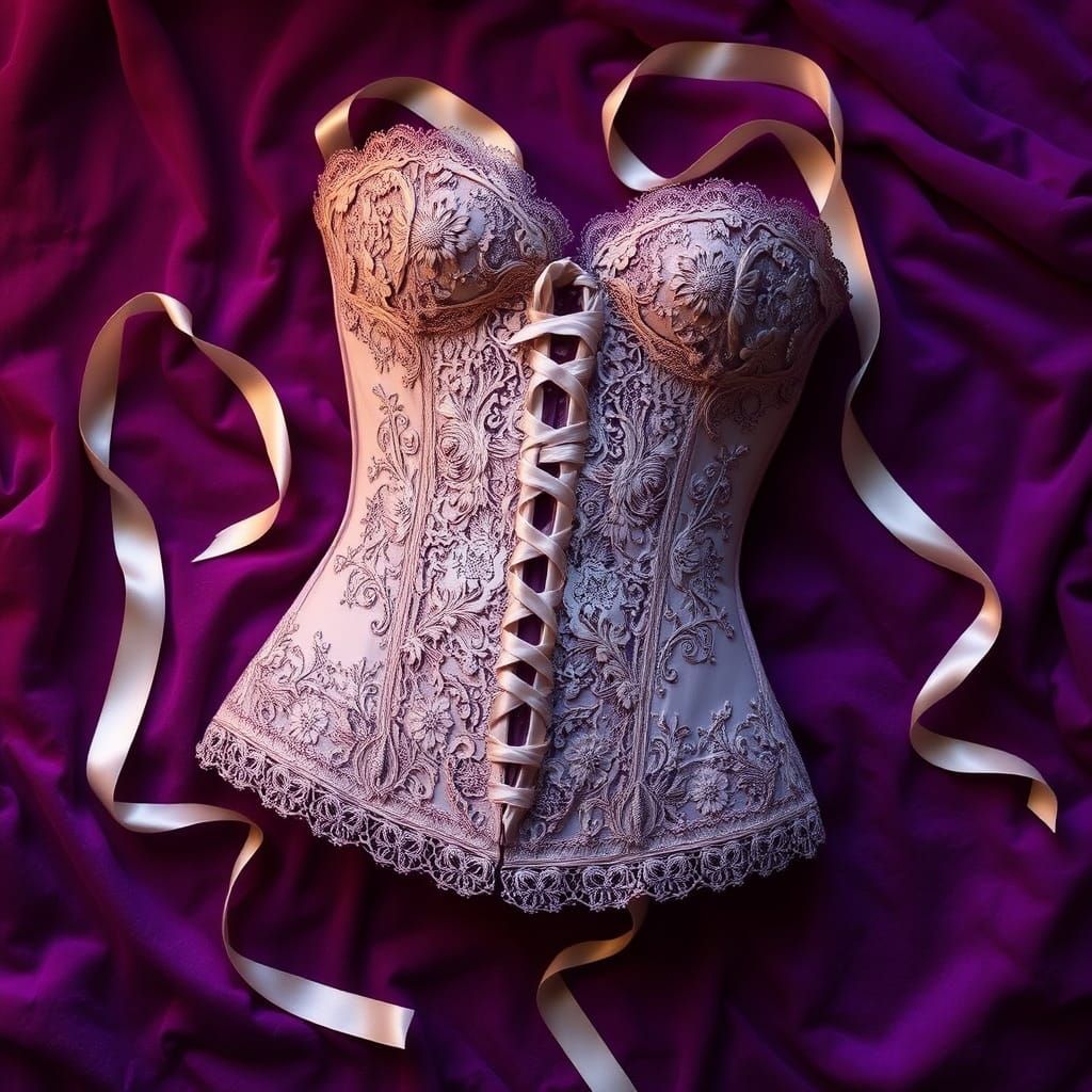 Elegant Corset in Whimsical Florals