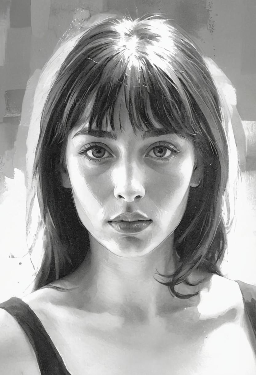 Abstract Portrait in Flowing Picasso Style