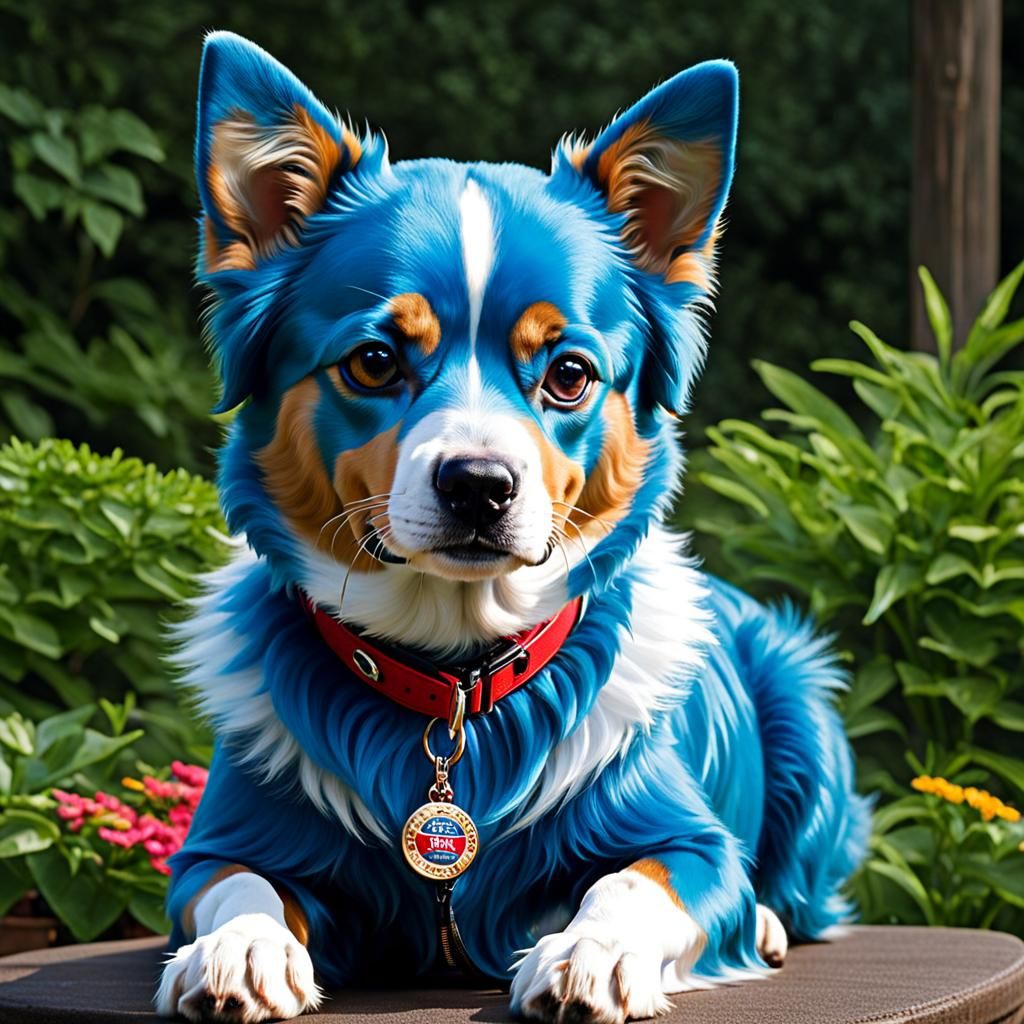 AI Dog Supermodel Portrait