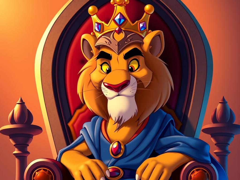 Royal Lion in 1970s Disney Style