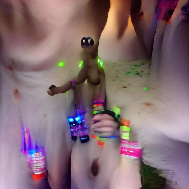 Rave Scene Generated from Simple Text Prompt