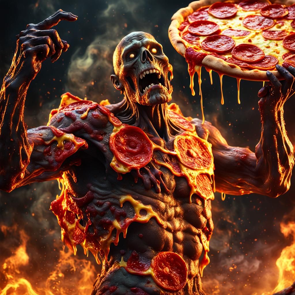Pizza Zombie: Dark Fantasy Concept Art