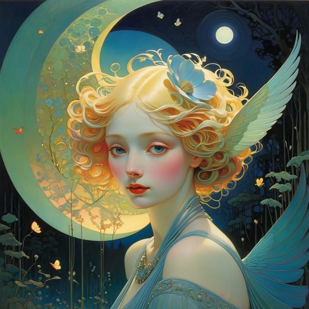 Dreamlike Evening Scene in Ethereal Lighting