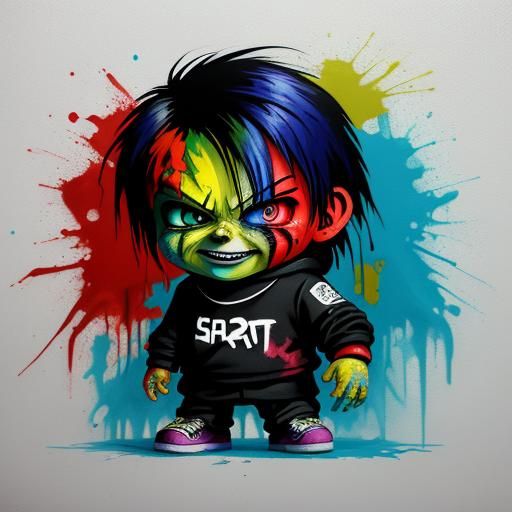 Colorful Graffiti Art of Chucky