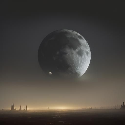 Epic Moonlit Landscape in Digital Painting Style