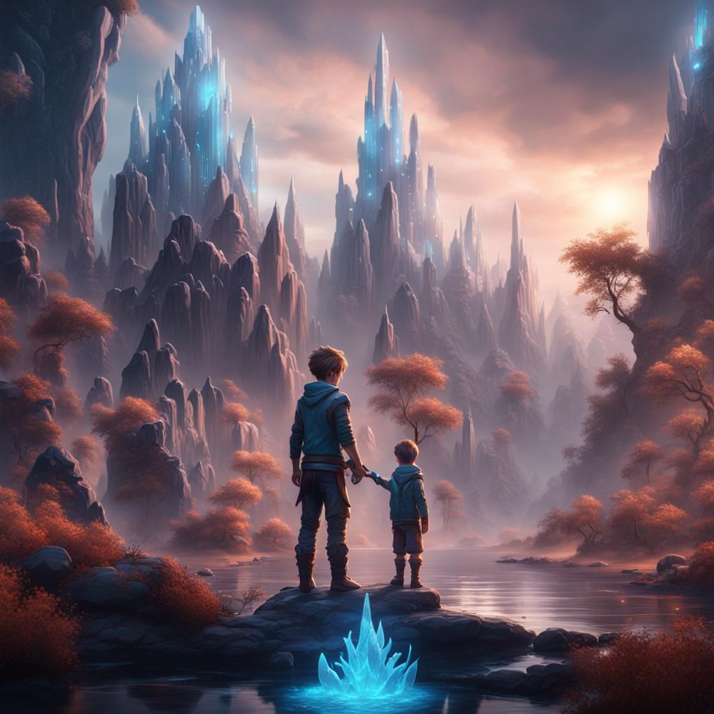 Crystal Boy: Detailed Fantasy Concept Art