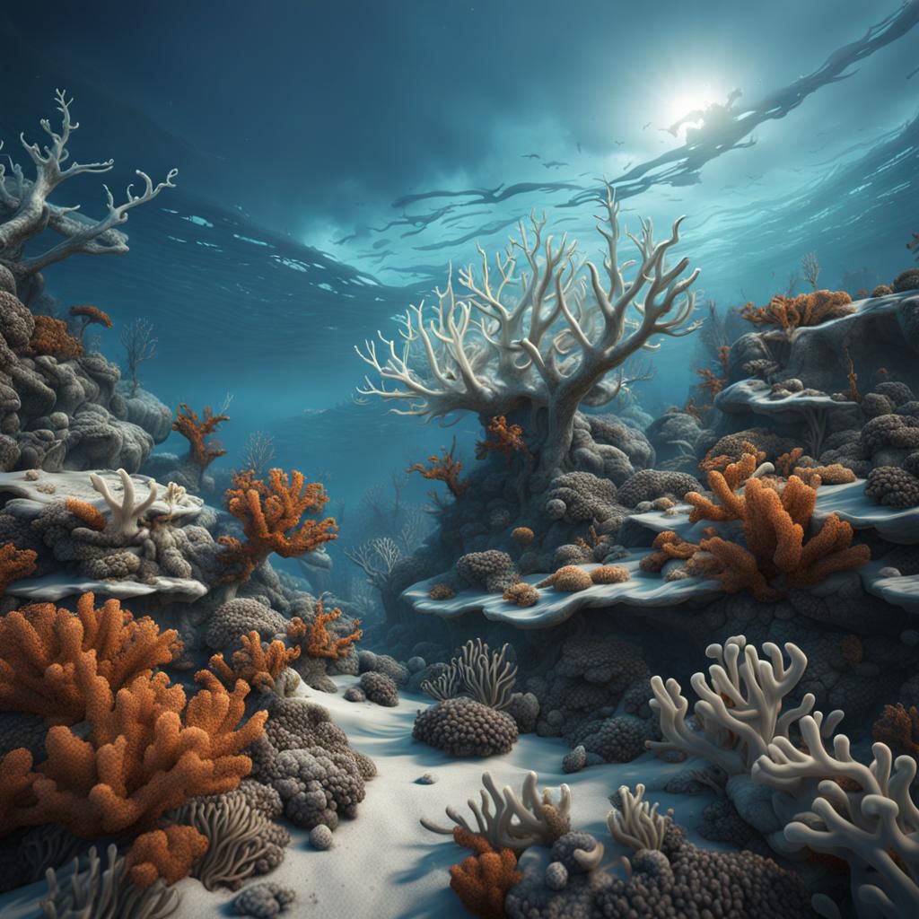 Barren Coral Reef: A Fantastical Vision of Pollution
