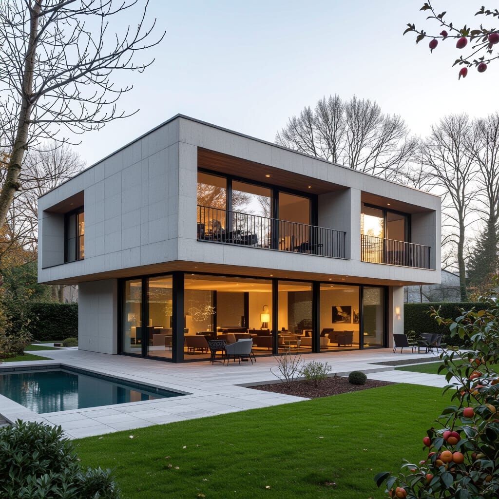 Modern City Villa with Pool and Fruit Trees