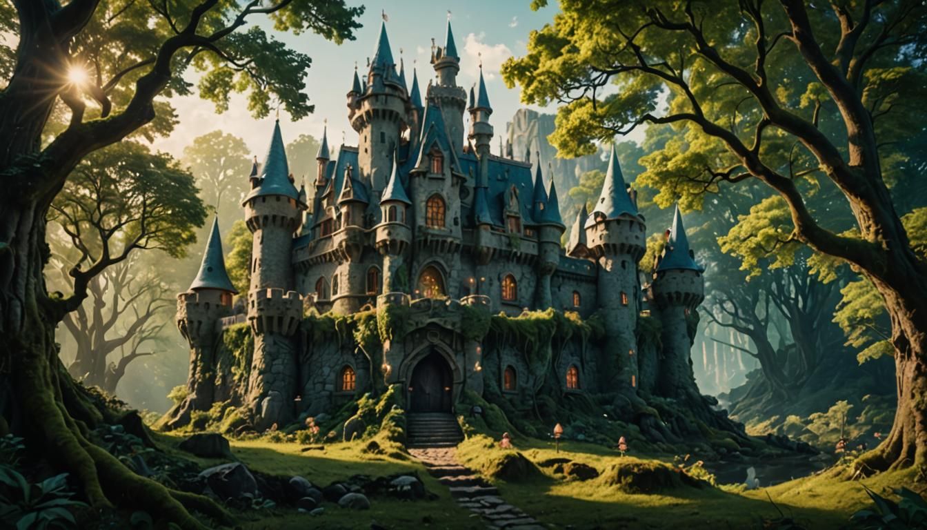Enchanted Forest: A Fairy Castle Scene