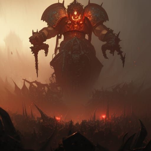 Khorne Corruption: Dark Fantasy Art in 8K