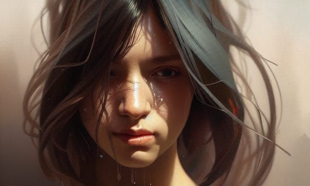 Detailed Portrait of a Sad Person in Artgerm Style