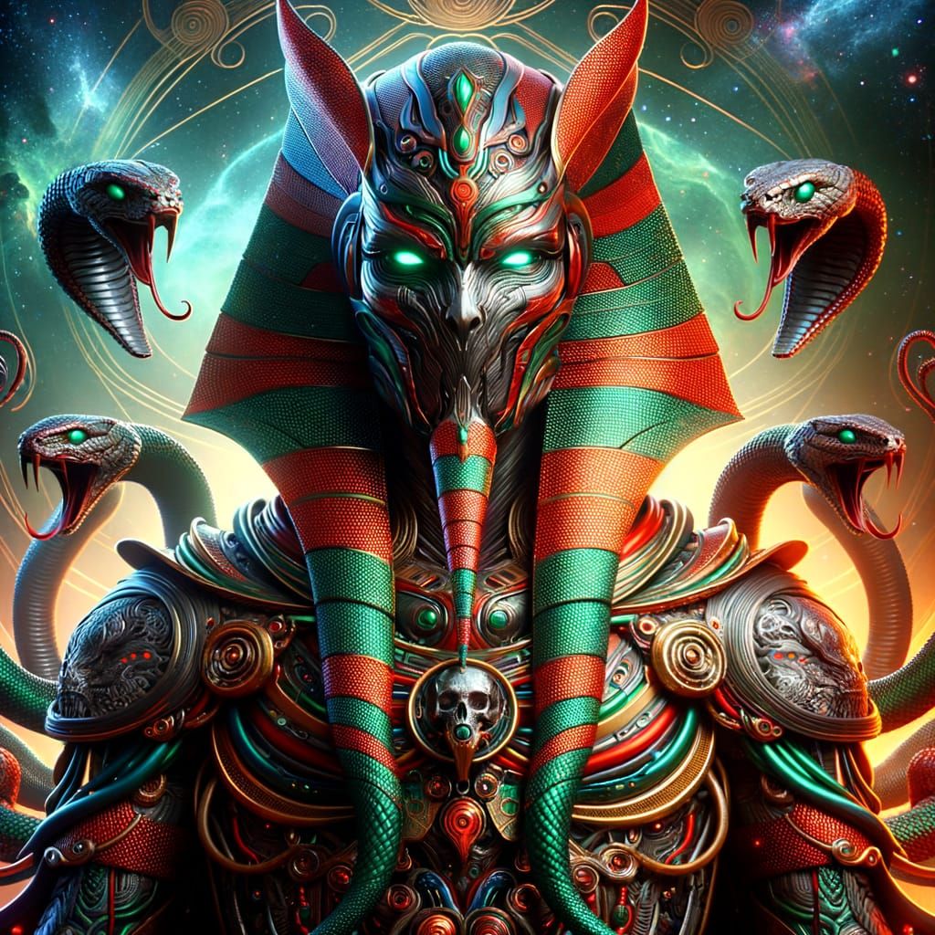 Warlord of Ancient Cosmos in Futuristic Armor