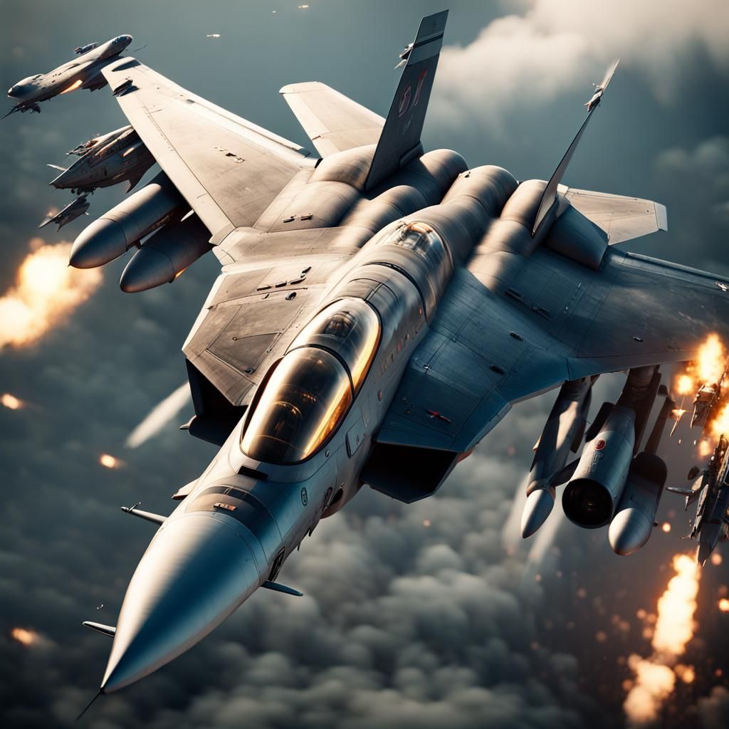 Fighter Jet in 3D Cinematic Style