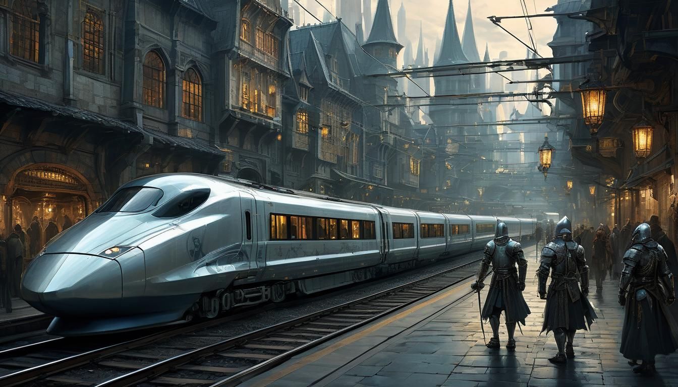 Knights confused by the train