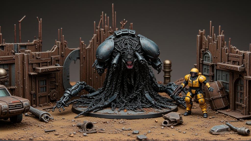 Demonic Oil Rig Diorama Unleashes Chaos
