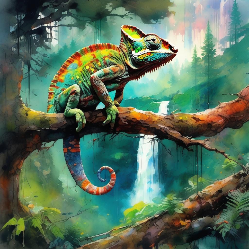 Rainforest Scenes  ( Chameleon )