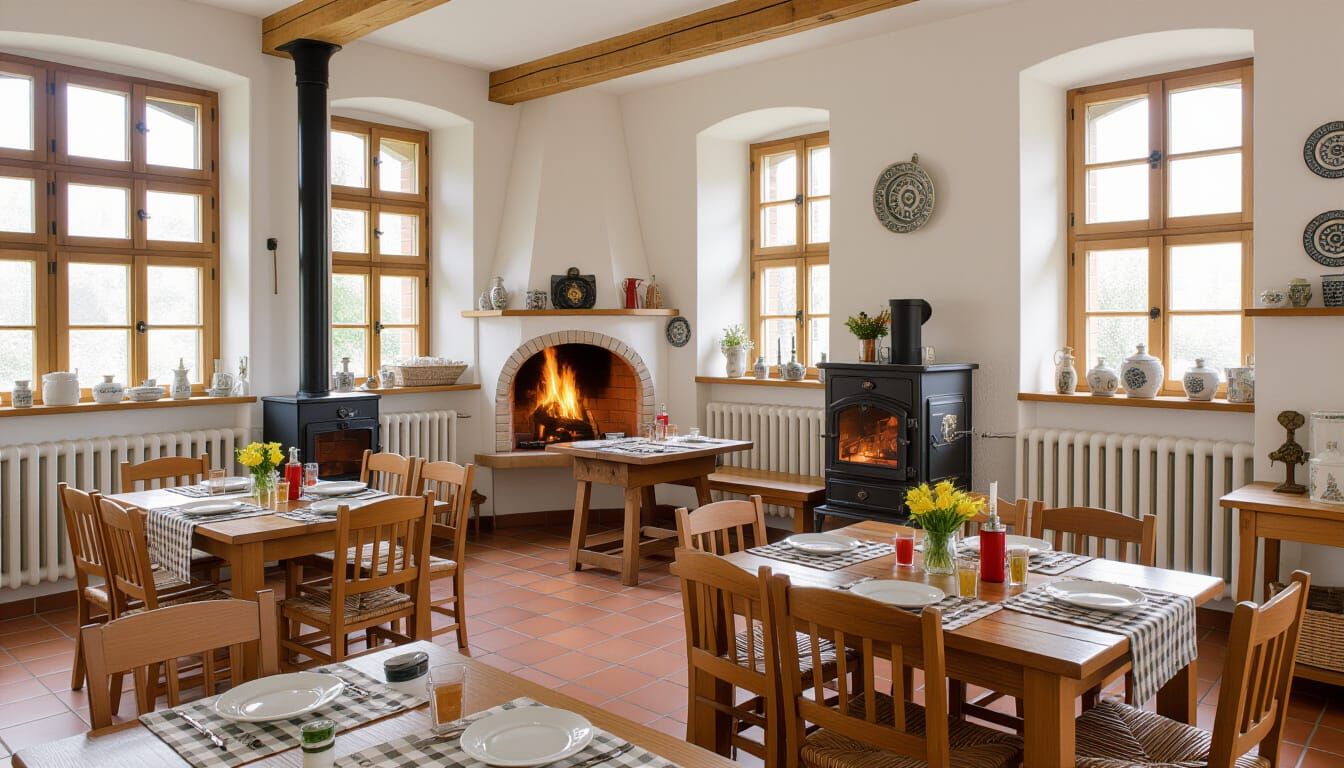 Medieval Castle Kitchen with Cook and Cauldron