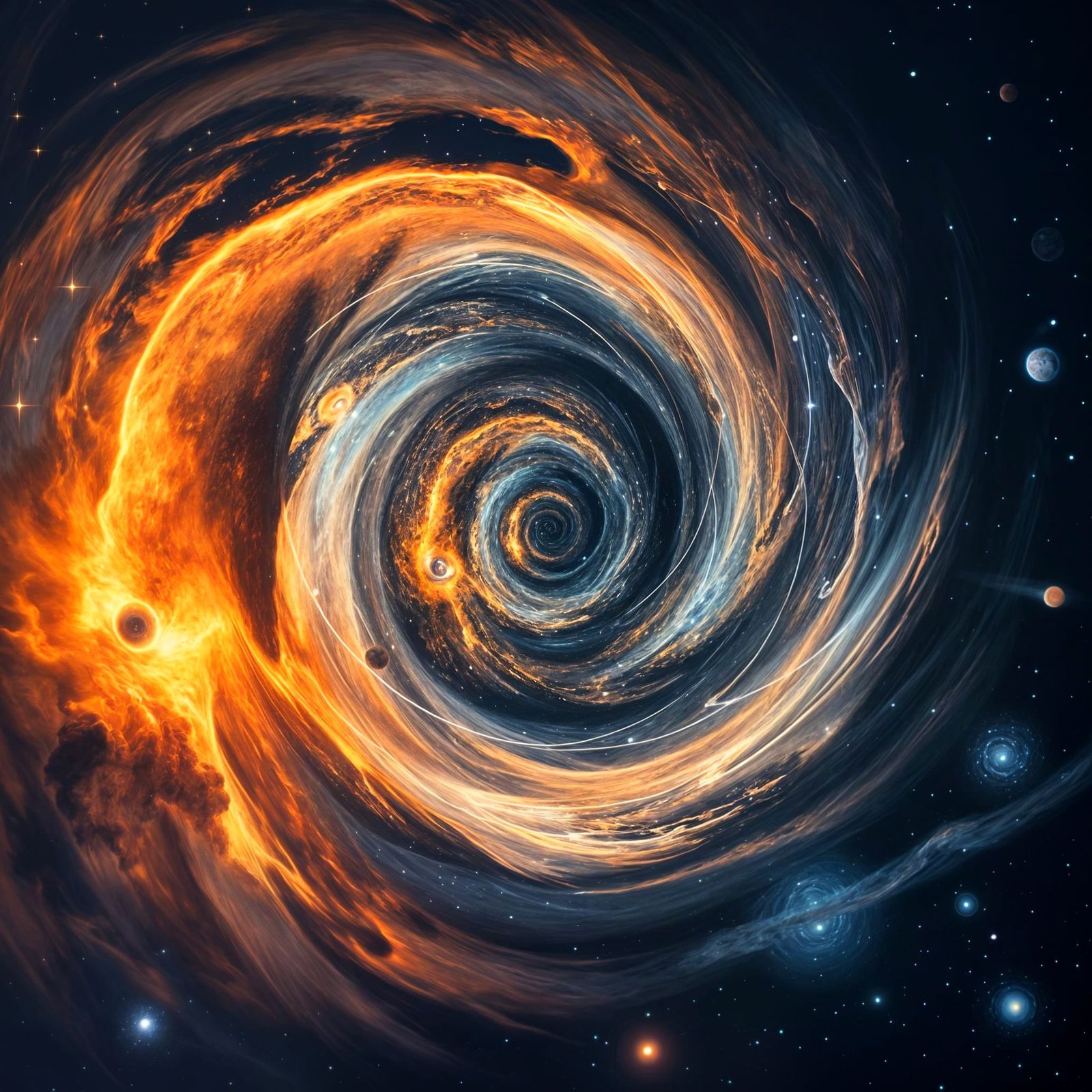 Cosmic Swirling Vortex in Infinite Space