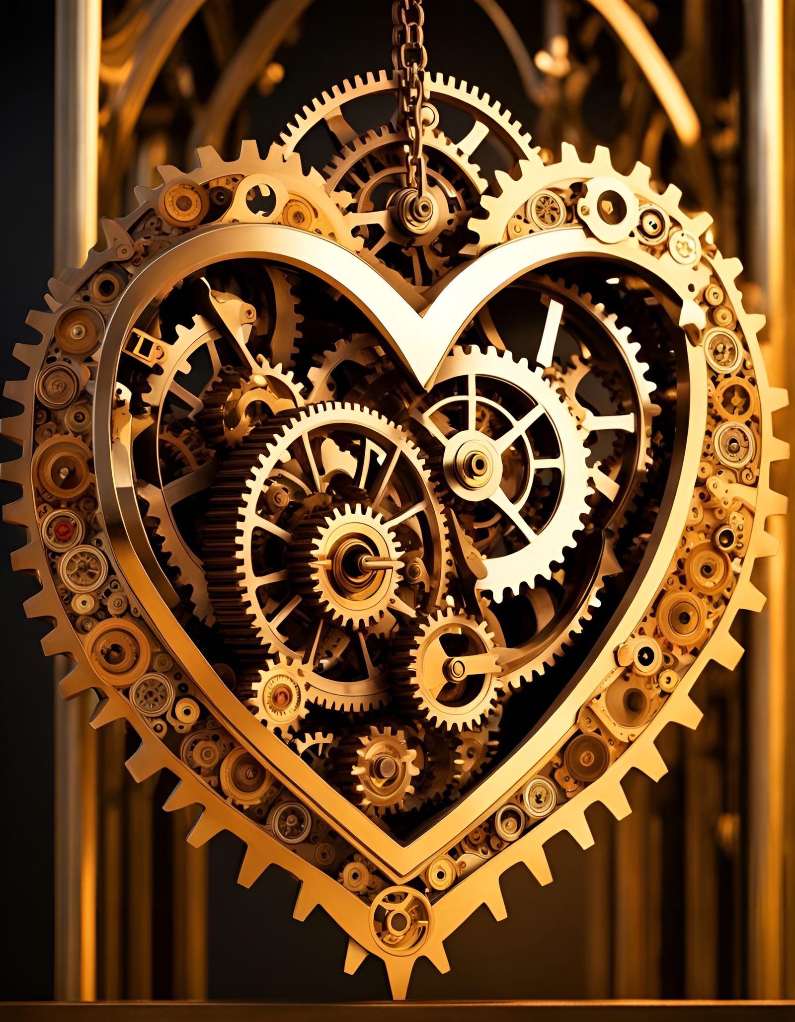 Mechanical Heart of Gears and Cogs