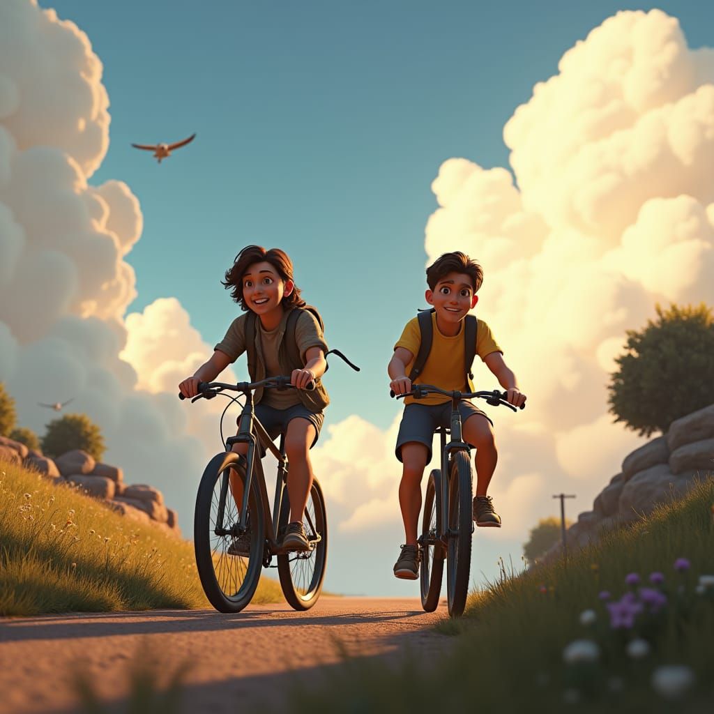 Friends Face Impending Storm in 3D Animation