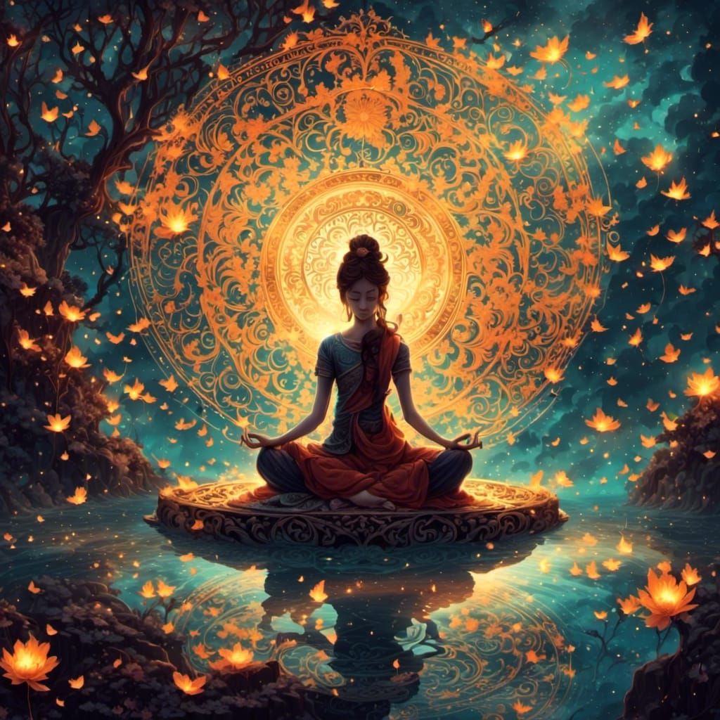 Detailed Meditation Scene
