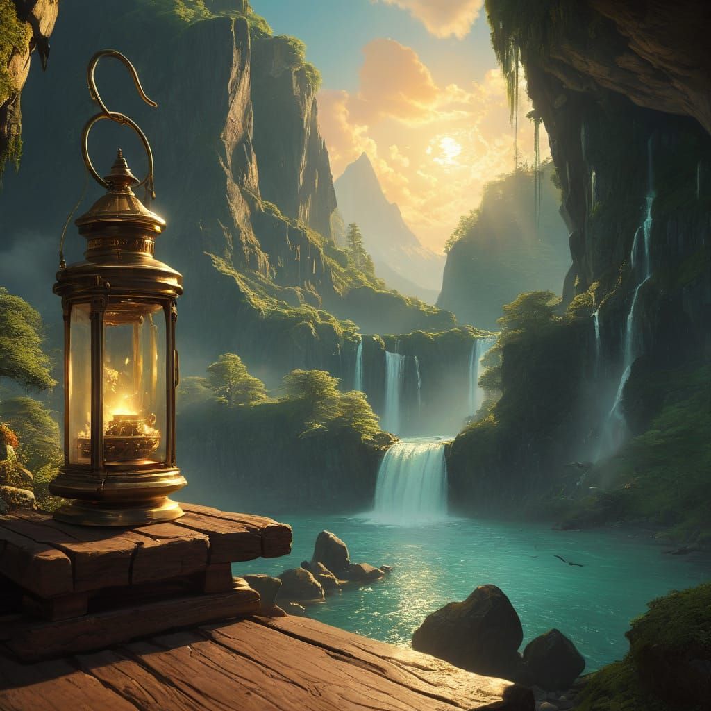 Pocket Watch Opens to Reveal Miniature Dreamlike Landscape