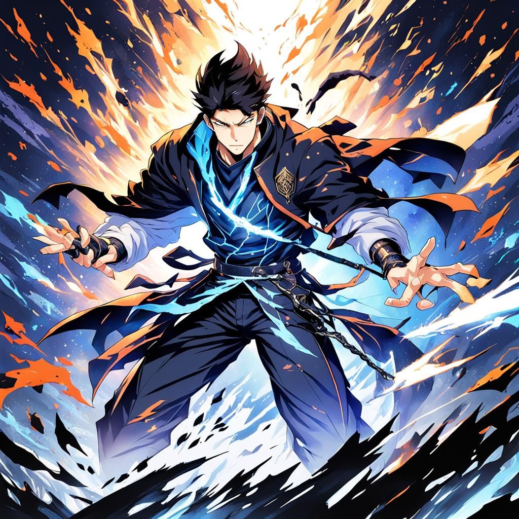 Sung Jin Woo in Anime Key Visual Style